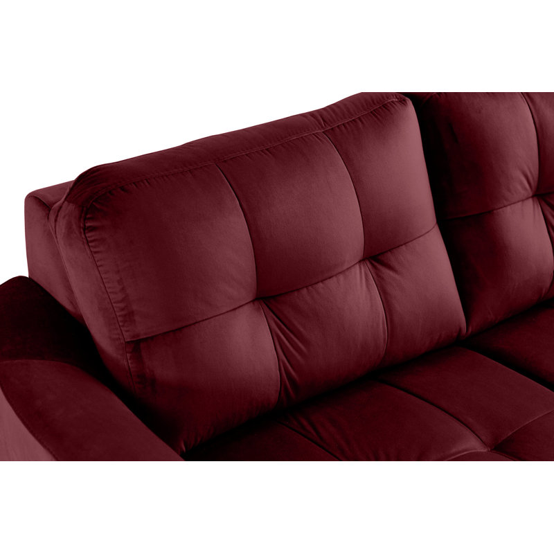 Hunnewell Sleeper Corner Sofa, Right Hand Facing, Wine