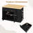 Skylaar Solid Wood Top Kitchen Island-1317624446