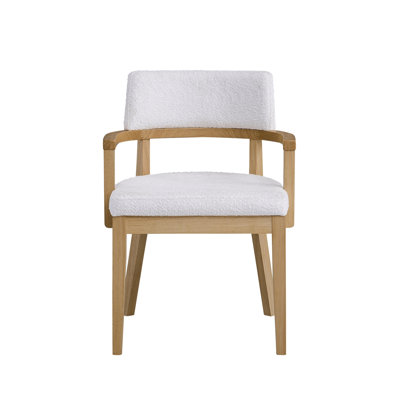 Kasem Gorge Gabric & Oak Finish Side Chair (Set Of 2)