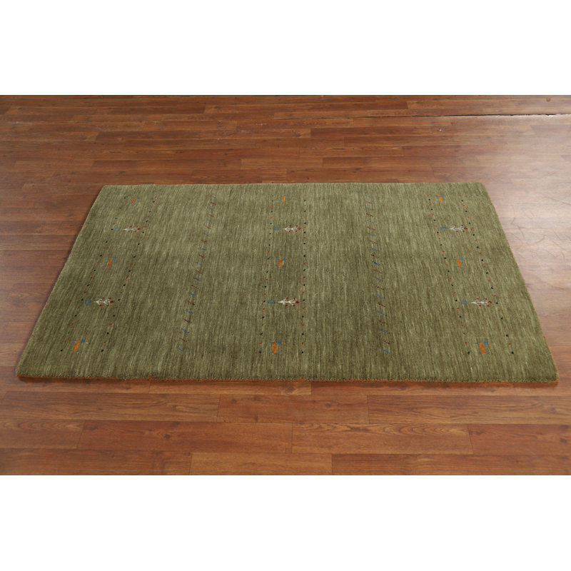 Green Tribal Gabbeh Oriental Rug 3x5