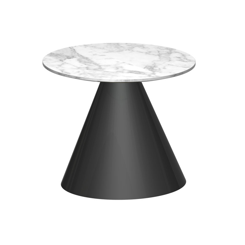 Bedminster Pedestal End Table, Black