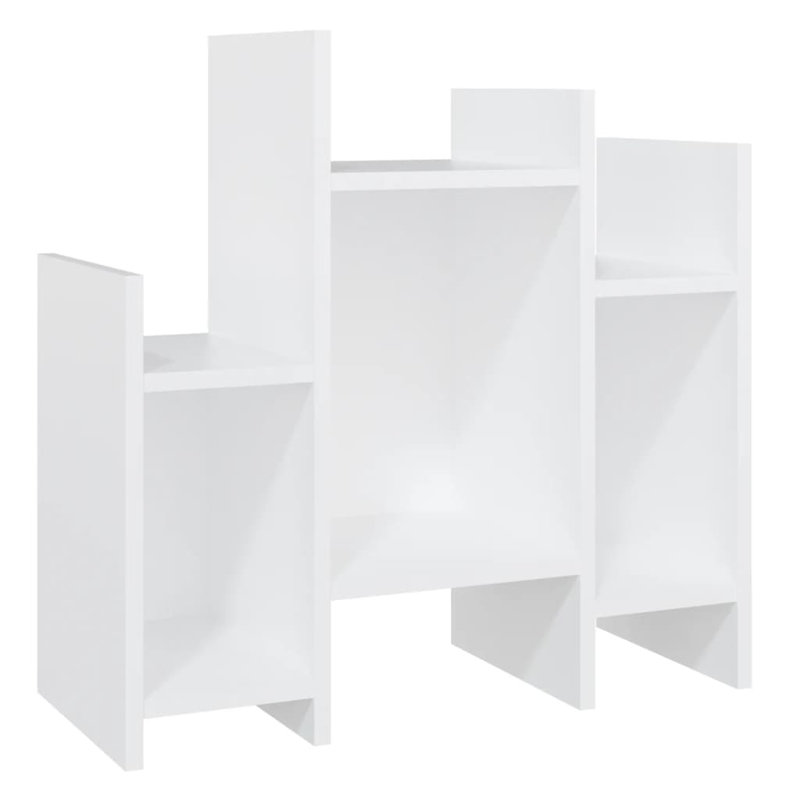 Gieslinde Floor Shelf End Table, White, White