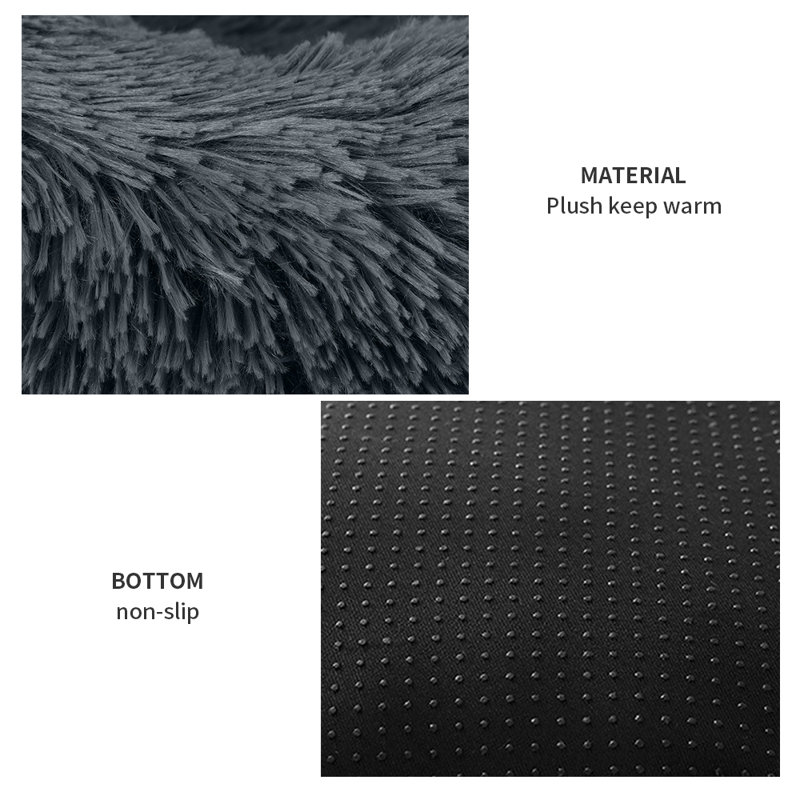 Tapis pour animal de compagnie Cecilla, Très petit (l 16 po x P 16 po x H 4 po), Gris foncé