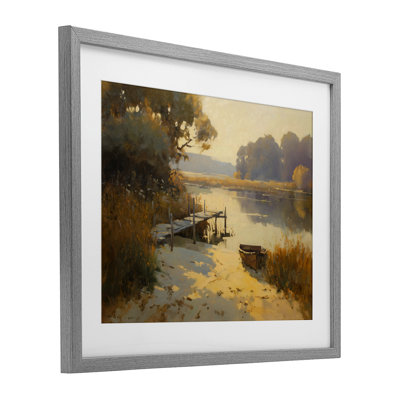 Golden Hour in Autumn Framed Print Under Glass, design by Arlington Prints