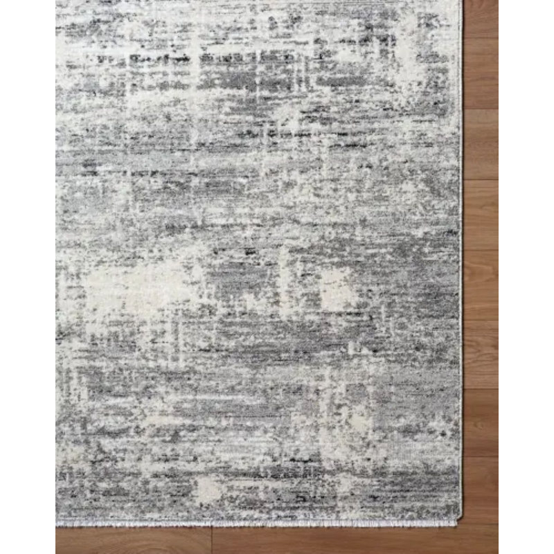 Lausanne Abstract Area Rug, Brown/Ivory/Cream/Black, Rectangle 5'3" x 7'