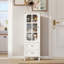 Buffet avec portes en verre et double tiroir-423264063