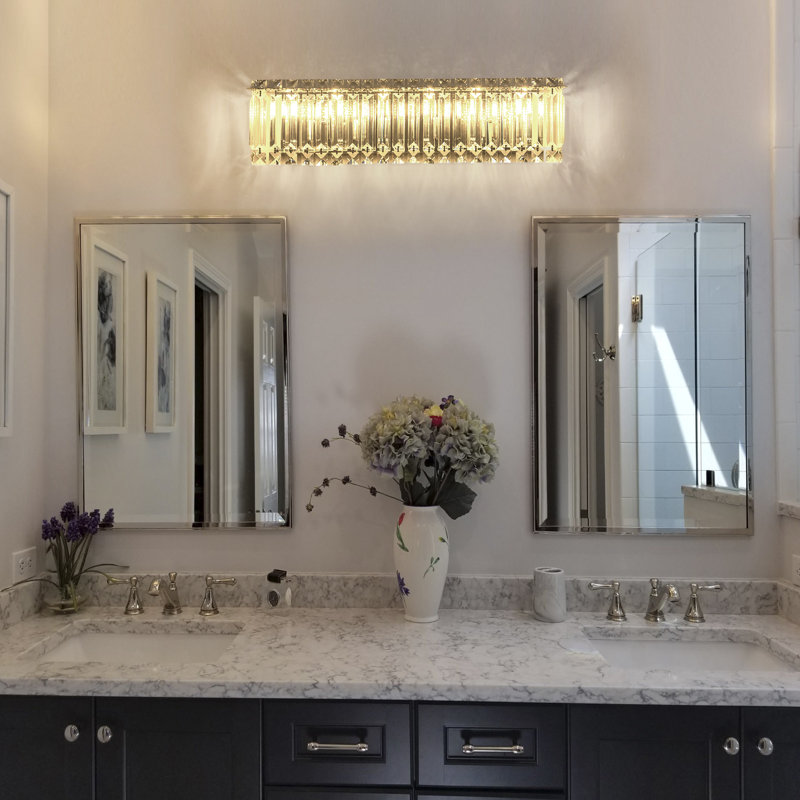 Éclairage de salle de bain à intensité variable 6 lumières, Chrome