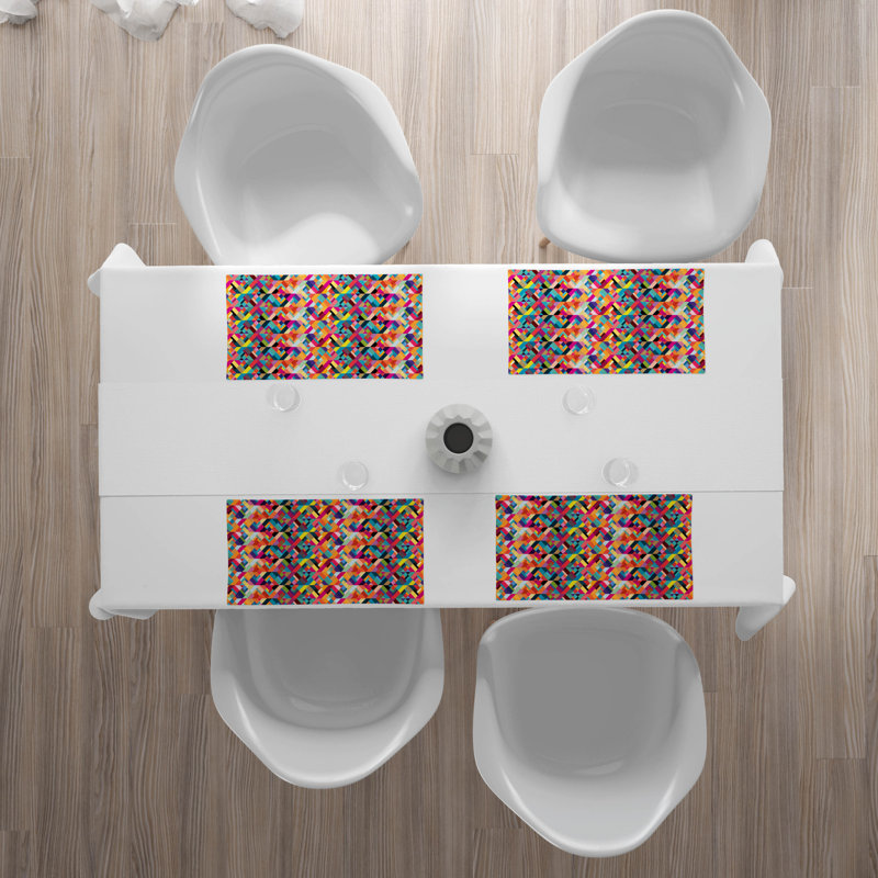 Polyester Geometric Rectangle Placemat
