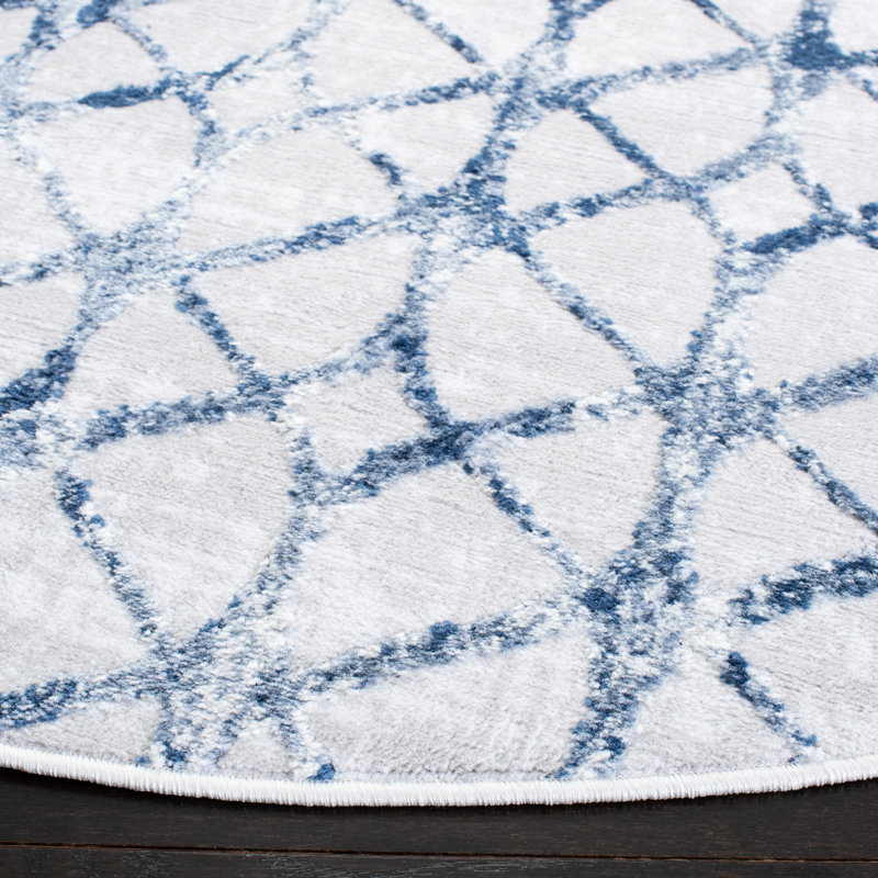 Percentie 700 Performance Geometric Rug, Round 6'7"
