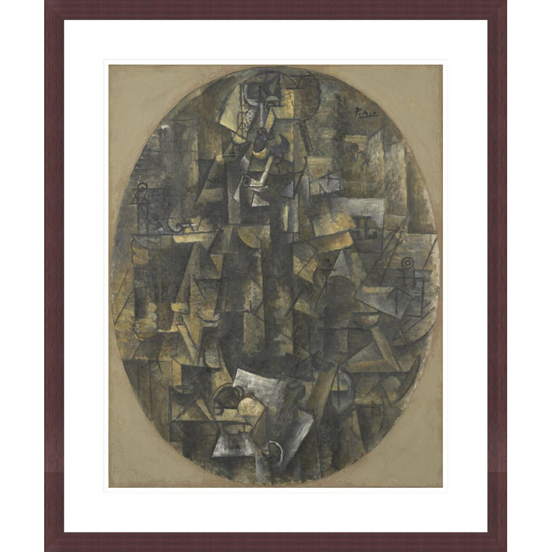 «Man with a tuyau» par Pablo Picasso - impression giclée encadrée, H 28,03 po x l 23,5 po