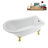 58" Streamlin Clawfoot Tub,Tray,Drain, Clawfeet-101628924-102219863