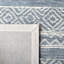 Tapis naturel / bleu en laine / coton touffeté à la main Metro-1360834339