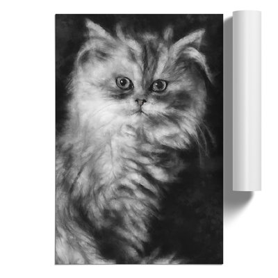 Persian Cat Painting - Frameless Print