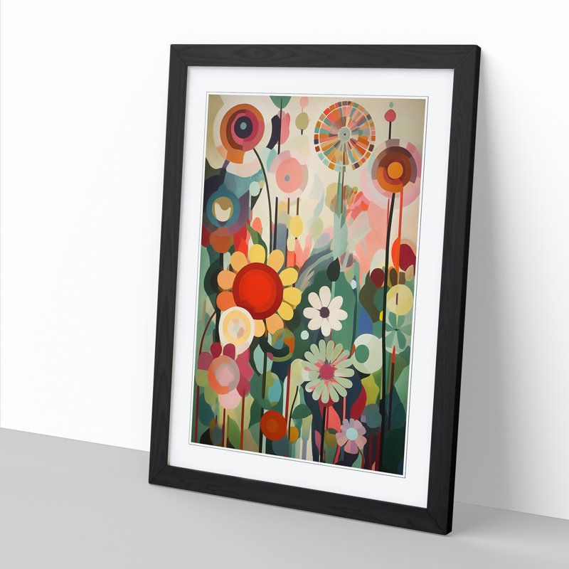 Retro Flowers Vol.6 - Framed Print, Black, 34cm H x 25cm W x 2cm D
