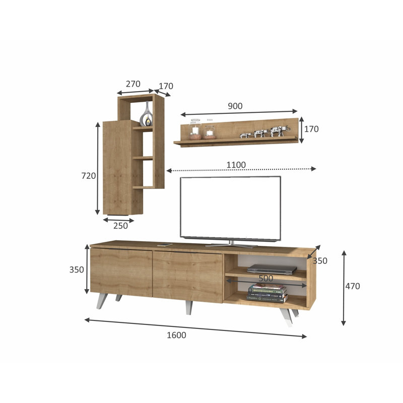 Lucerne Unfinished TV Stand for TVs up to 65"