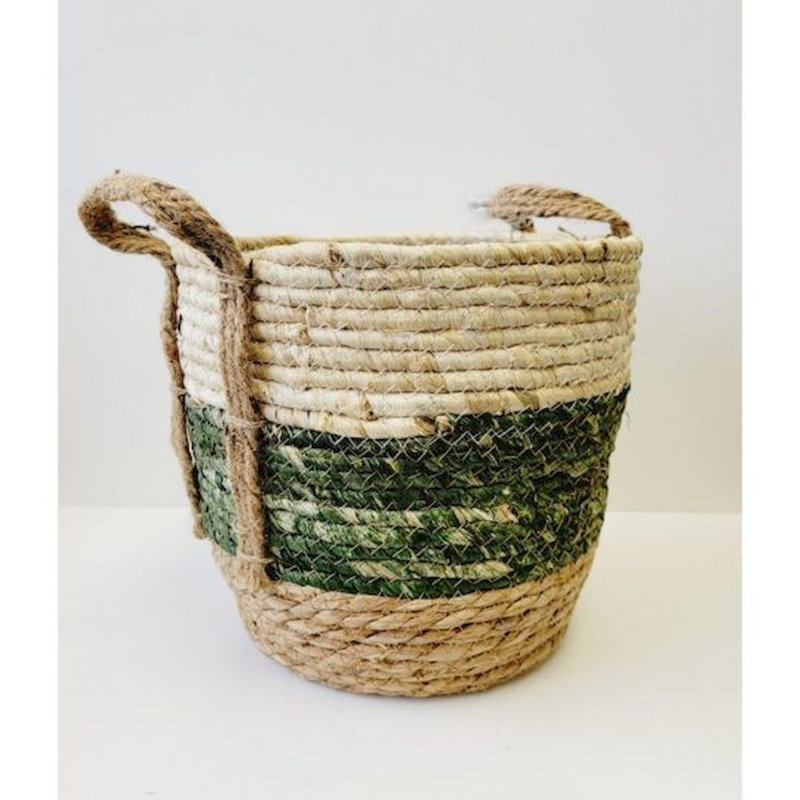 Panier en jute tissé, H 9 po x l 9 po x P 9 po