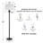 66" Metal Floor Lamp With Fabric Drum Shade-583412977