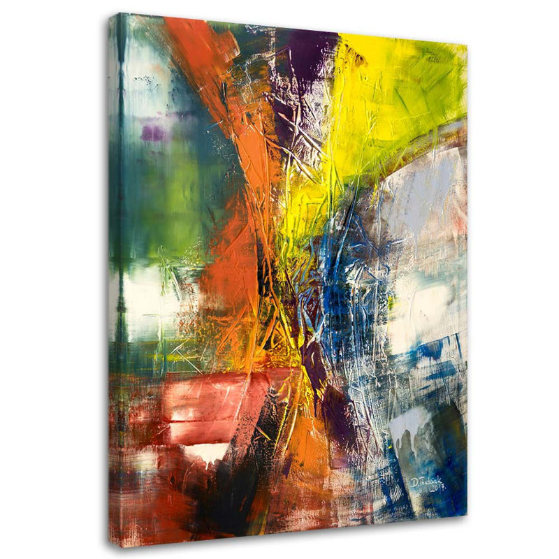 Colorful Abstract - Wrapped Canvas Print, 90cm H x 60cm W