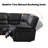 105.8'' Wide Vegan Leather Manual Reclining Sectional With Storage & Cupholder