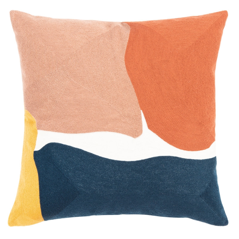 Delani Multicolored Cotton Mid-Century Modern Abstract Pillow