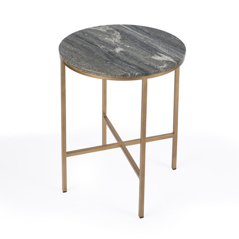 Round Marble Top End Table