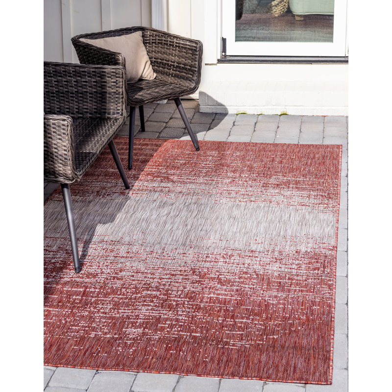 Beedeville Abstract Indoor / Outdoor Rug, Rectangle 5'1" x 8'