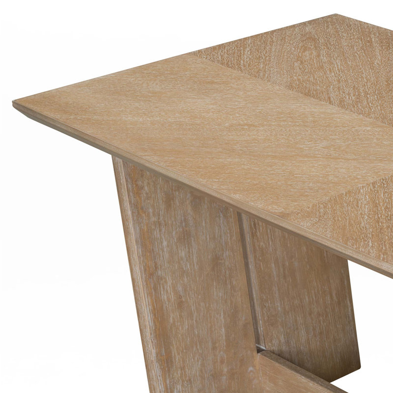 Ensemble de table de salle à manger 6 pièces pour 6 personnes, Bois naturel délavé