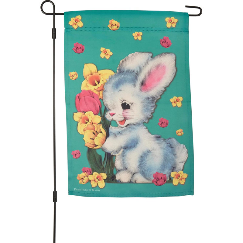  Drapeau rétro du jardin de Pâques