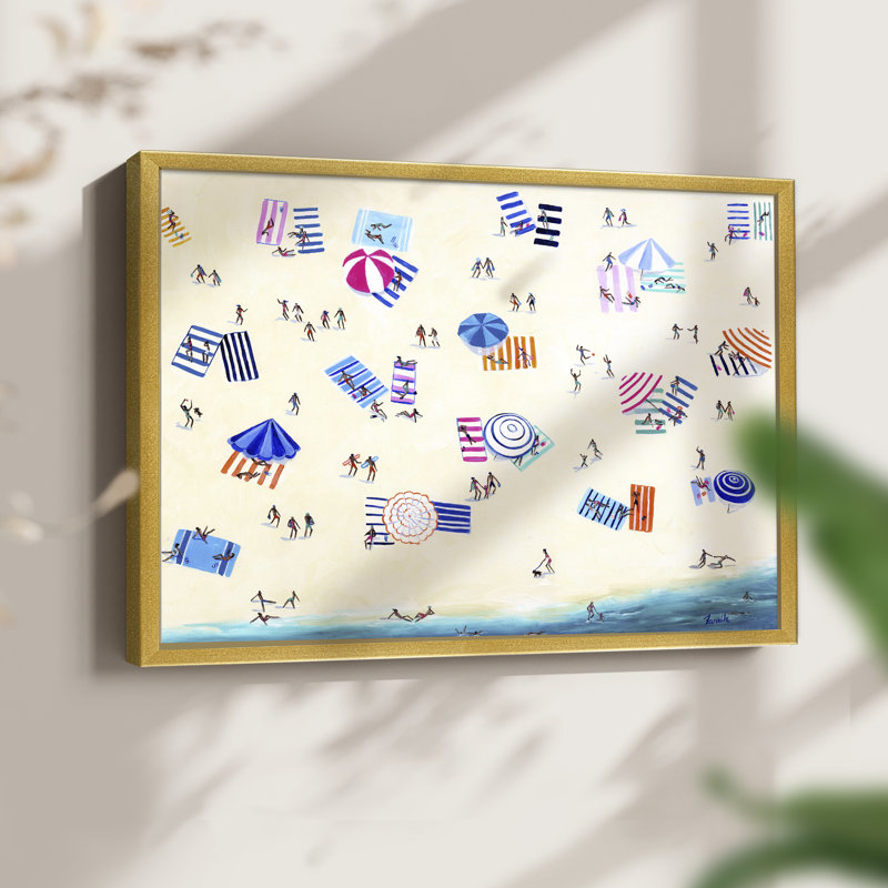 Colorful Beach -Framed Print - Restickable