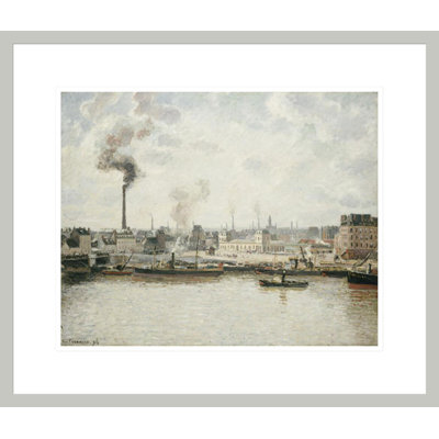 Quay at Saint-Séver Rouen par Camille Pissarro, impression giclée encadrée