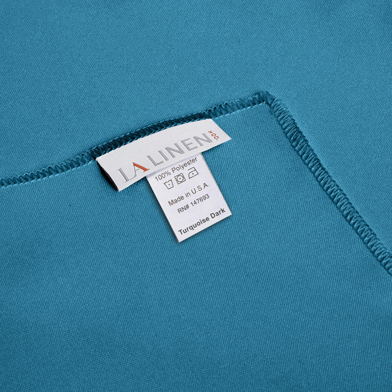 Rectangular Stain-Resistant Polyester Tablecloth - Basics by Wayfair™, Dark Turquoise, 90" x 60"
