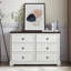 Commode 6 chambres en blanc - Commode d'apparence spacieuse et attrayante avec tiroirs en métal