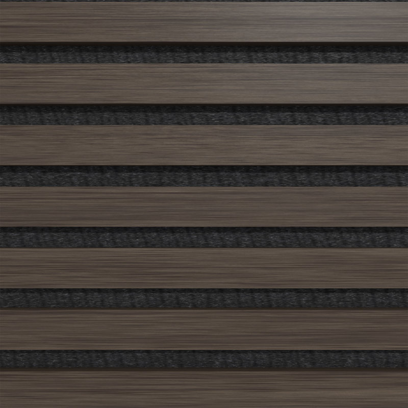 Panneaux muraux décoratifs 3D Slat Wall Panels, Noyer, H 23,6 po x l 23,6 po