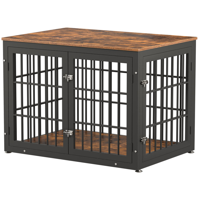 Meuble pour chien robuste de 42 pouces, table de bout décorative pour animal de compagnie, chenil en bois pour l'intérieur