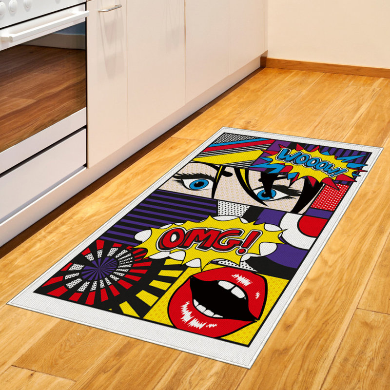 Art High Density Long Fiber Poly Threads Decorative Area Rug Carpet, Rectangle 2'7" x 5'