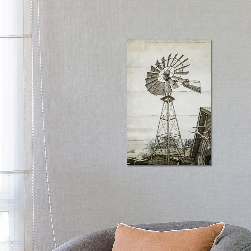 Windmill Waterpump by Graffi*Tee Studios - Wrapped Canvas Print, 66.04 cm H x 45.72 cm W x 1.91 cm D