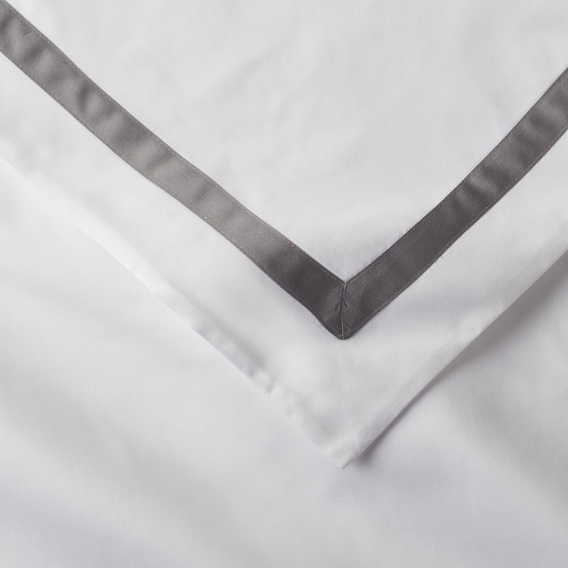 Ensemble de housse de couette en satin de coton Danfield Hotel, Housse de couette pour lit double / grand lit et 2