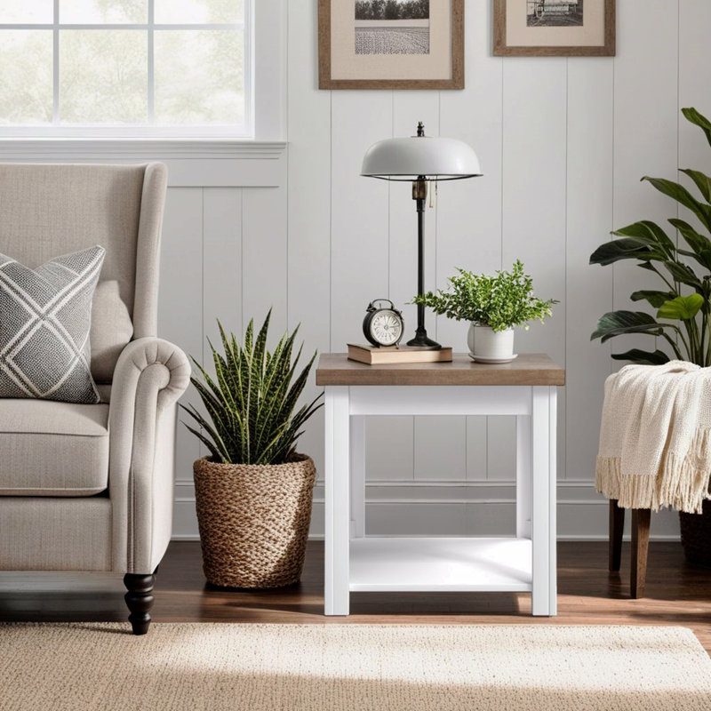 Table d'appoint 24 pouces, Blanc