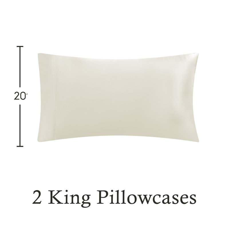 Satin Pillowcases, King Pillowcase, Ivory
