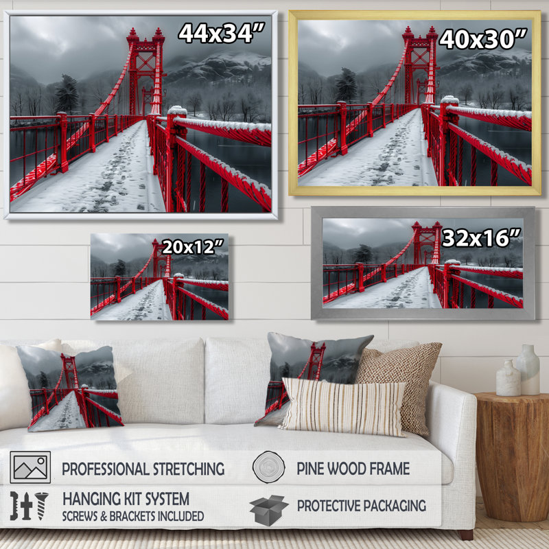 Décoration murale Gamez - Ponts, Toile tendue, H 12 po x l 20 po x P 1 po