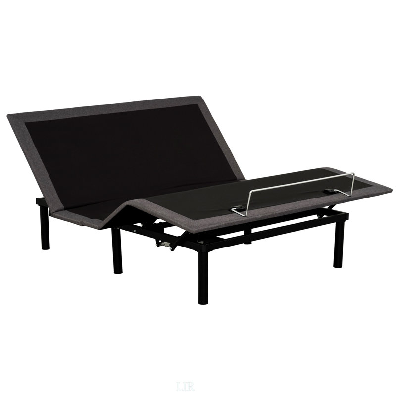 Base de lit réglable avec télécommande câblée, taille simple TG, structure en métal, moteurs silencieux, plateau en S, capacité de 750 lb