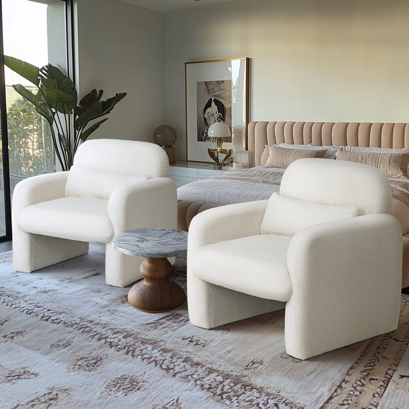 Fauteuil 33,5 po, Peluche beige