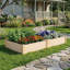 Lit de jardin surélevé en bois massif naturel 40 x 40 pouces résistant aux intempéries avec trous de drainage pour le jardin