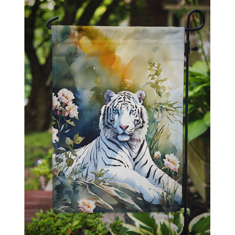 Drapeau du jardin du tigre blanc