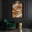 Abstrait art fluide sur toile brune 17-479927725