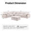 Canapé modulaire surdimensionné en chenille surdimensionné de 144 pièces et canapé de 144 po-380188898