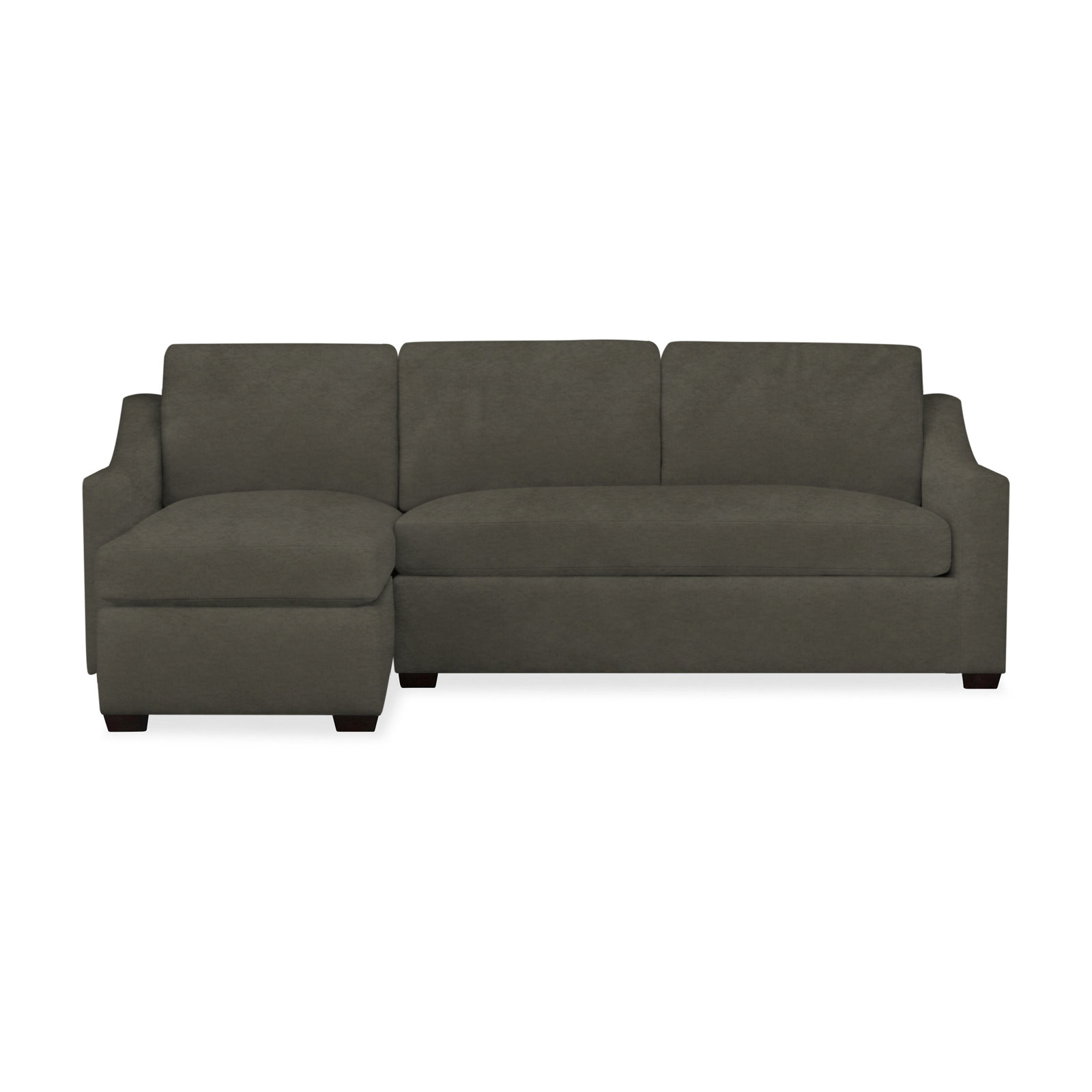 Cranbrook Upholstered Chaise L-Sectional, Bella Ash Performance Velvet, Left Hand Facing