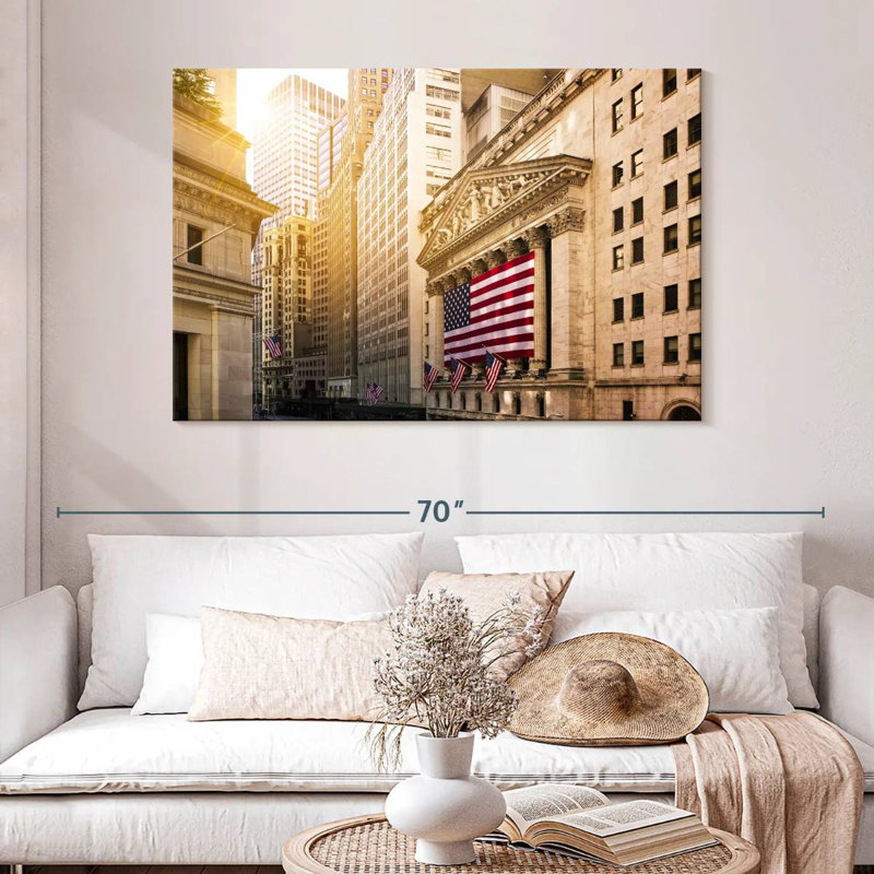 Drapeau américain Harpa Wall Street, H 32 po x l 48 po