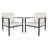 2Pcs Patio Metal Wicker Chairs with Cushions-623058091