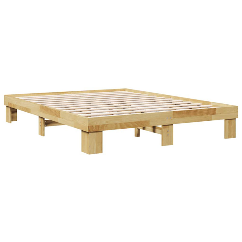 Solid Wood Bed, European Double (140 x 200 cm)